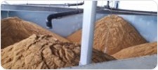 Industrial by-products stored on site